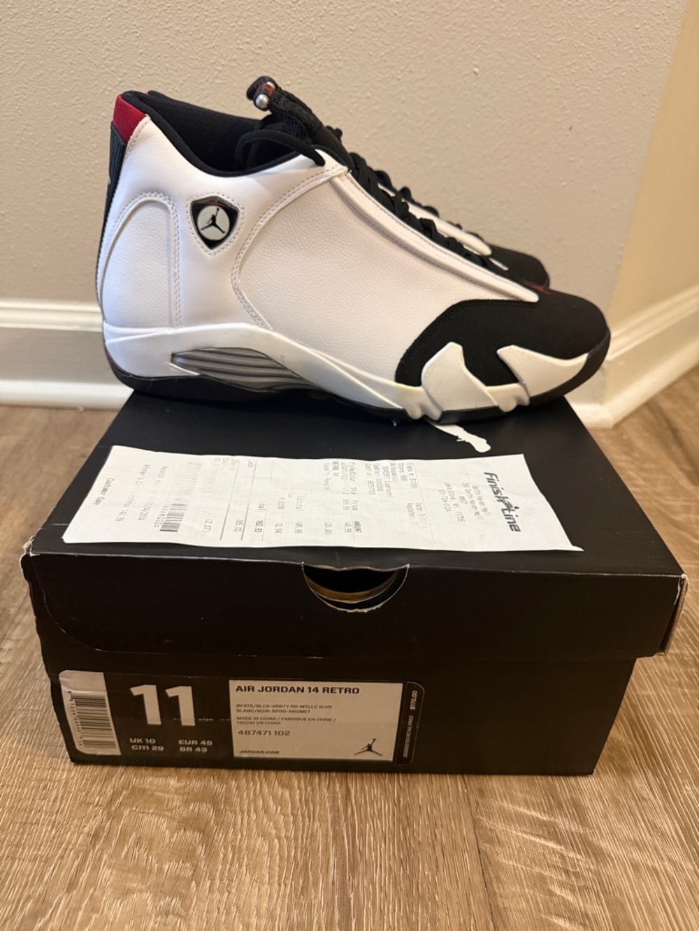 Air Jordan 14 xiv black toe 2014 size 11